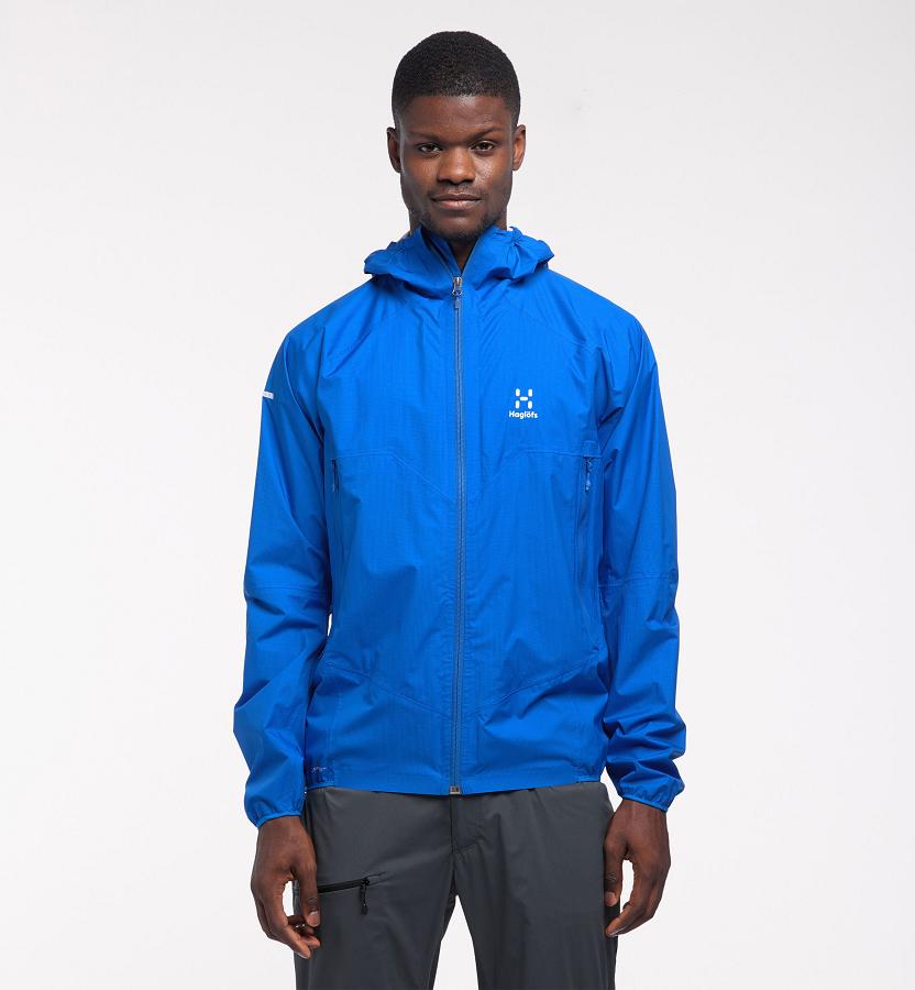 Haglöfs Mens L.I.M Proof Waterproof Jacket Blue New Zealand 07594HRIX